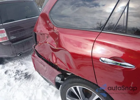 2018 Nissan Pathfinder Platinum z USA, uszkodzony, nr VIN 5N1DR2MN8JC674725